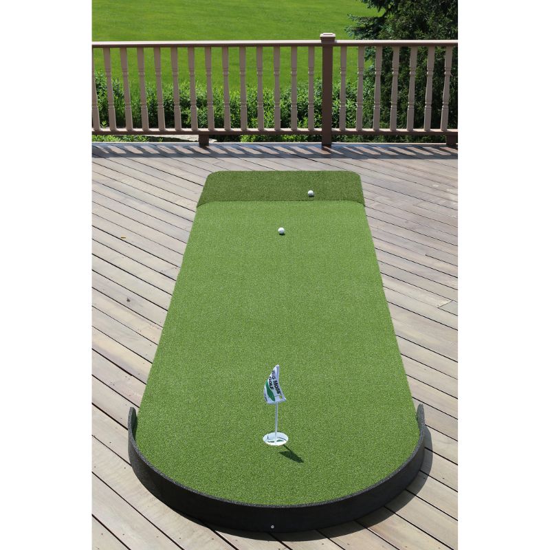 Big Moss Golf Commander Patio Series Putting & Chipping Green in 15x4 foot option rear view.