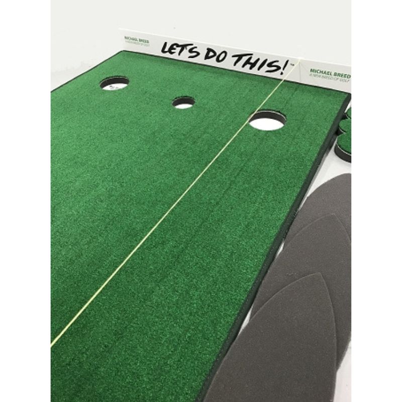 Big Moss Golf Michael Breed's "Let's Do This!" Training Green with 3 cups, string kit, and break pads.