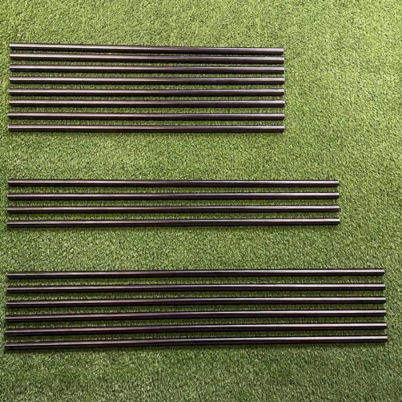 Carl's Place Pipe Framing Kit for DIY Golf Simulator Enclosure Kit displayed on turf.