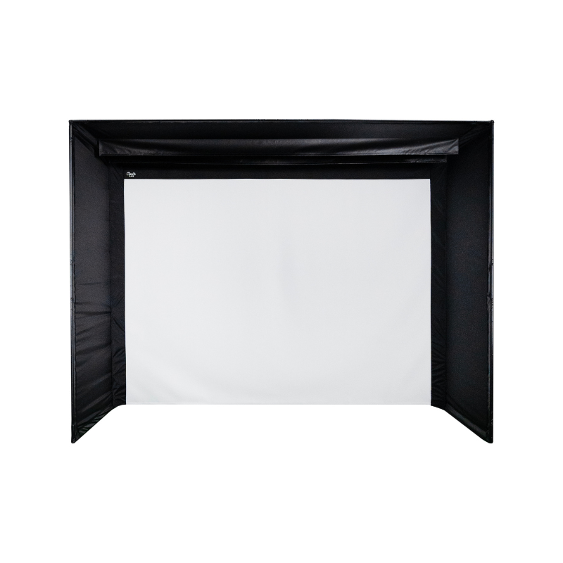 Carl's Place DIY Golf Simulator Enclosure Kit with Impact Screen and baffles.