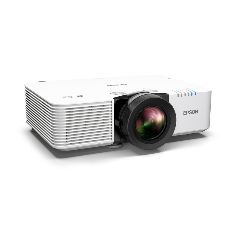 Epson L690SU Powerlite 6200-Lumen WUXGA Short Throw 3LCD Laser Projector left angle view.