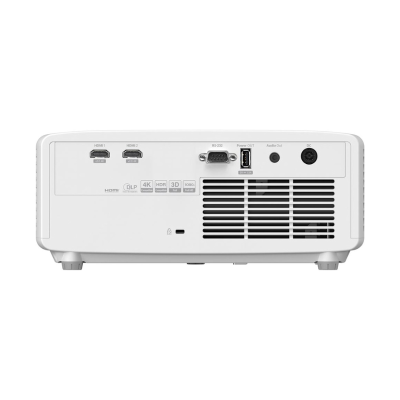 Optoma GT2000HDR 3500 Lumens 1080P Short Throw Golf Simulator Projector rear port view.