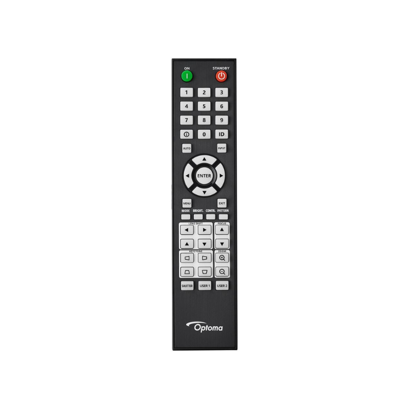 Optoma ZU920TST 9800 Lumens WUXGA Short Throw Golf Simulator Projector black remote.