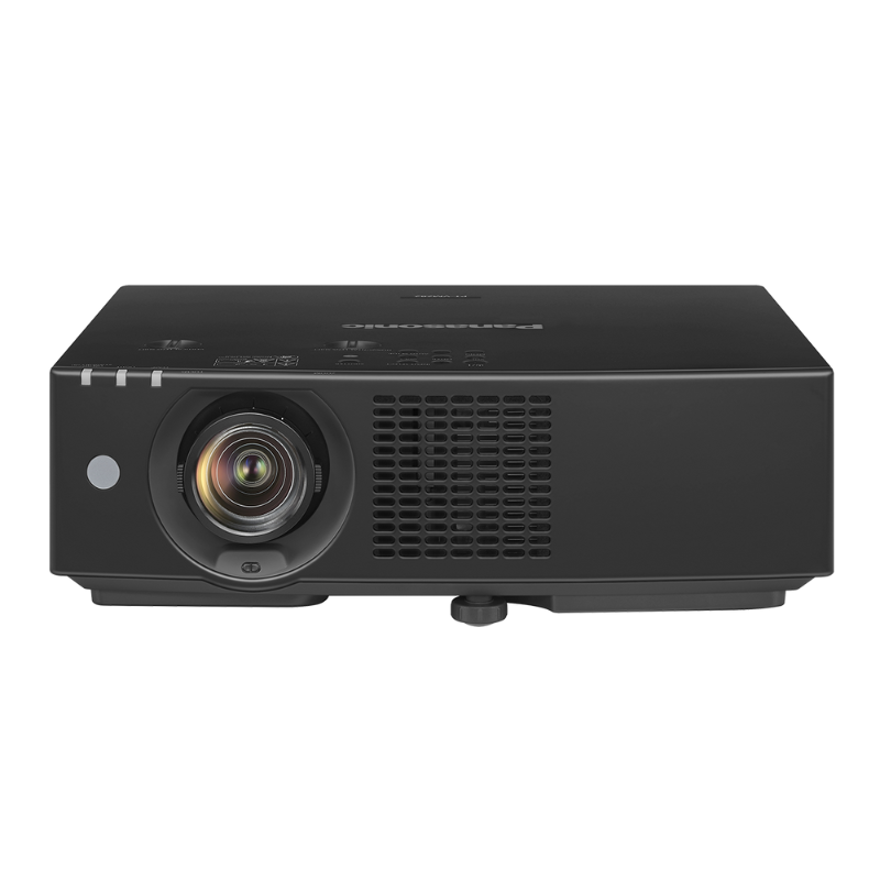 Panasonic PT-VMZ62BU7 6500-Lumen WUXGA Normal Throw Golf Simulator Projector front view.