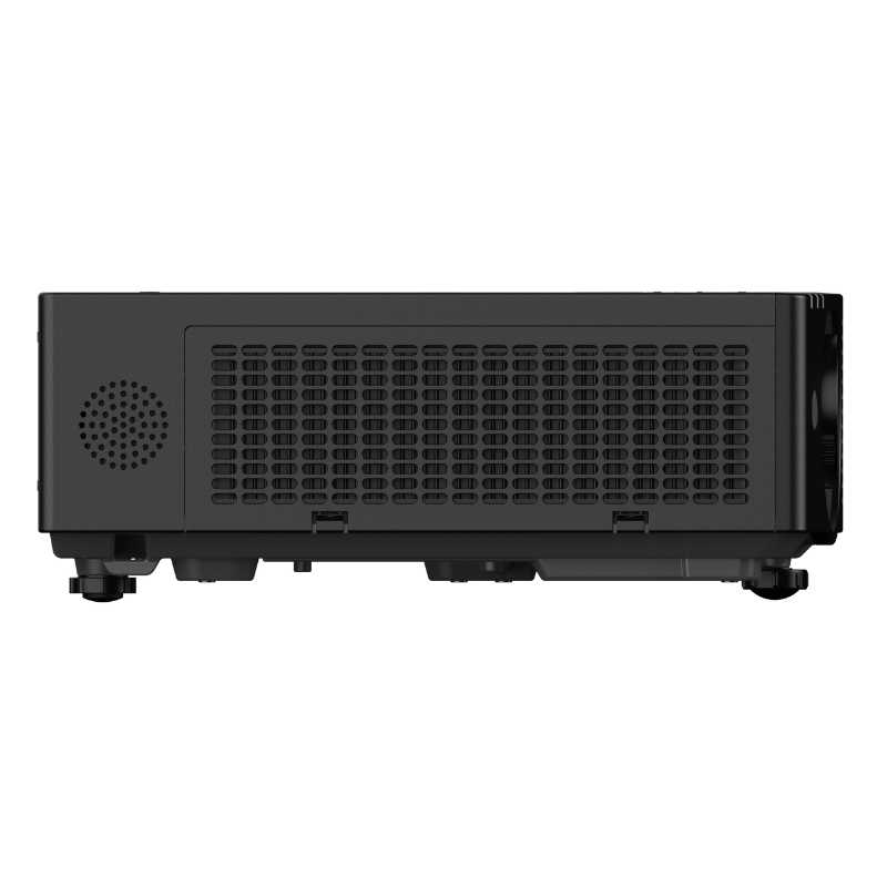 Panasonic PT-VMZ82BU7 8000-Lumen WUXGA Normal Throw Golf Simulator Projector left sided view.