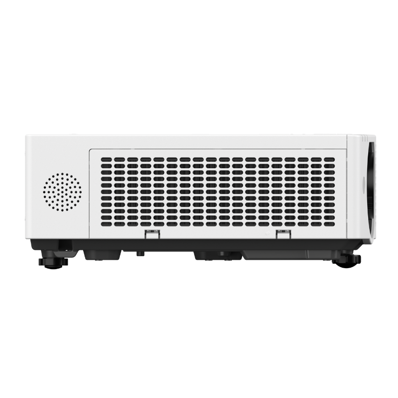 Panasonic PT-VMZ82U7 8000-Lumen WUXGA Normal Throw Golf Simulator Projector left sided view.