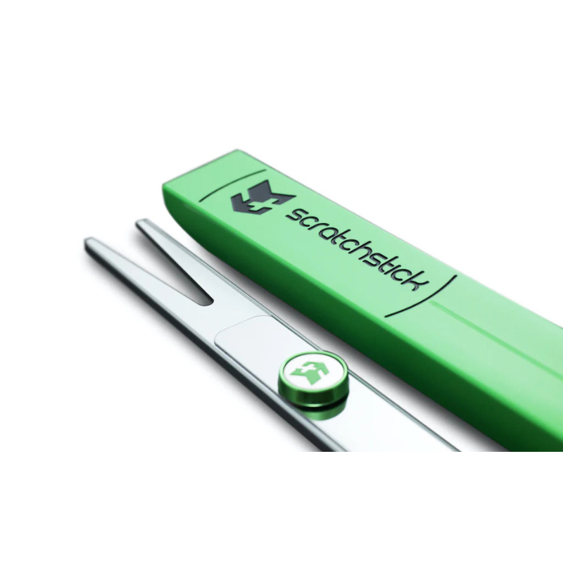 Scratch Stick & Magnet end for being inserted into ground.