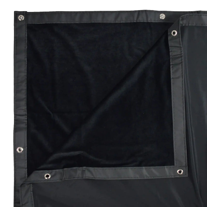 SimSpace Golf Simulator Blackout Screen open corner view.