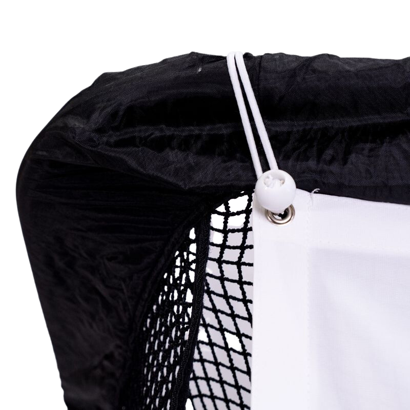 The Net Return Flex Simulator Screen close view with bungee cord.