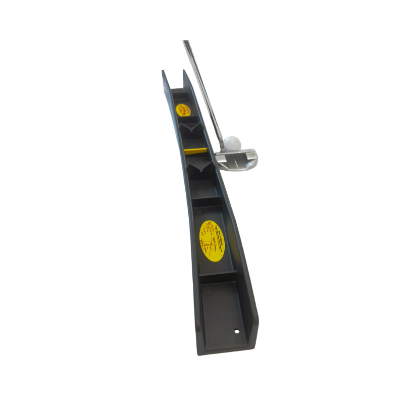 The Putting Arc MS-3D black with down the line putter view.