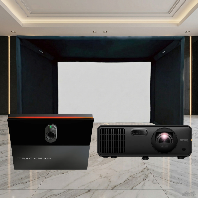Trackman iO Home Complete Launch Monitor Projector SIGPRO Commercial Golf Simulator Enclosure Package